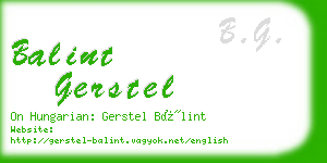 balint gerstel business card